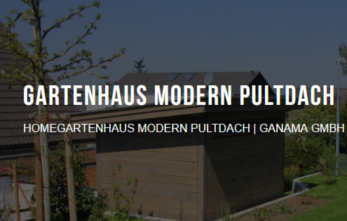 Startbild Gartenhaus Pultdach